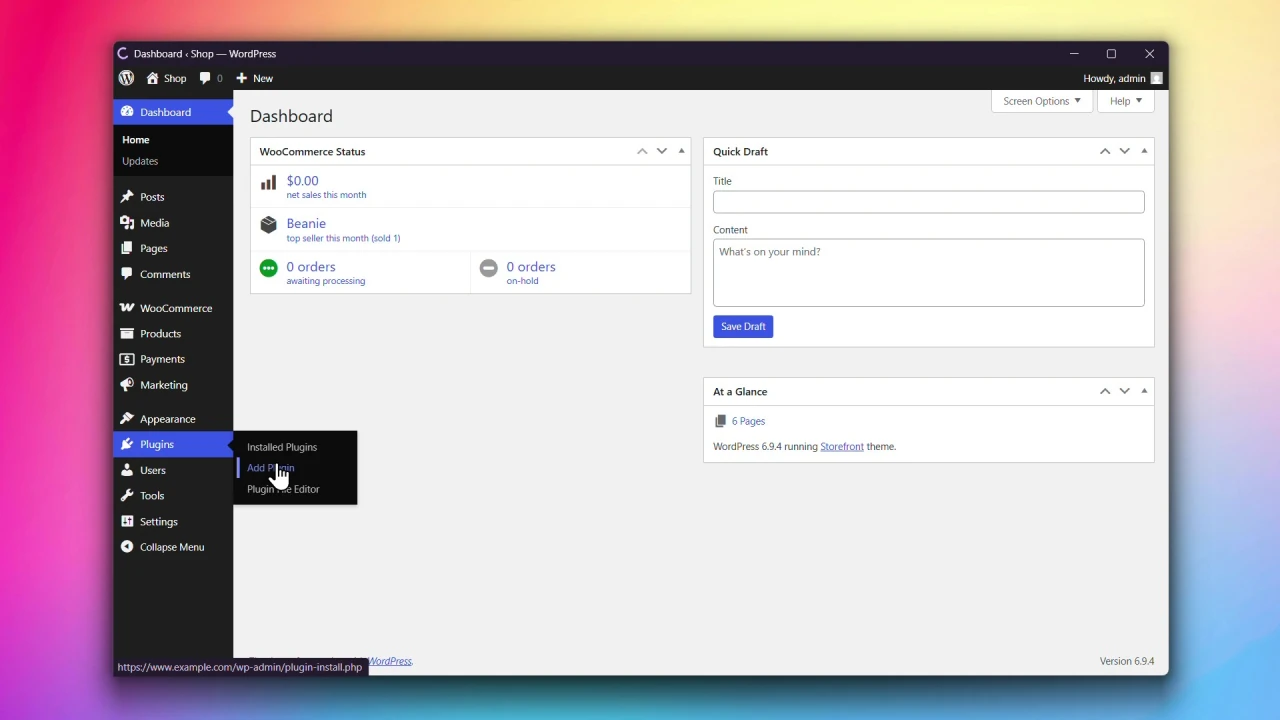 customer accounts for woocommerce wordpress admin plugins add new plugin